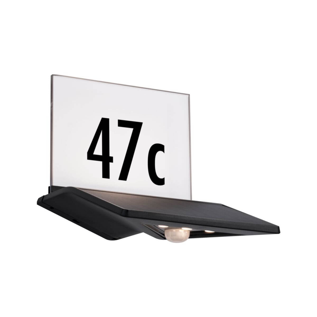 Paulmann Outdoor Solar Hausnummernleuchte Yoko, IP44, 1,2W, 145 lm, Warmweiß, mit Bewegungsmelder Produktabbildung