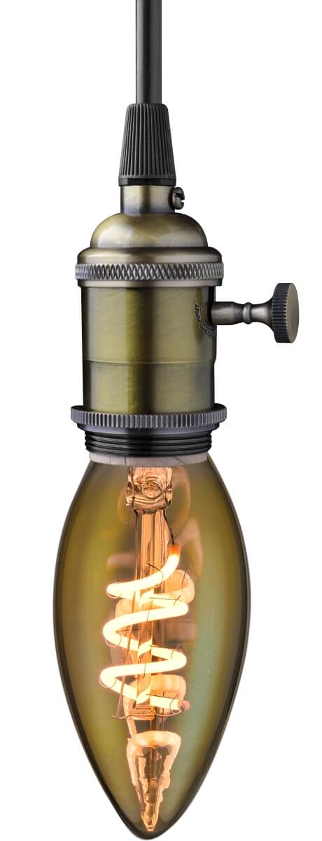 Blulaxa LED Filament Vintage Lampe Kerzenform, 2,5 W, E14, 125 lm, extra Warmweiß (1800 K) Produktabbildung 2