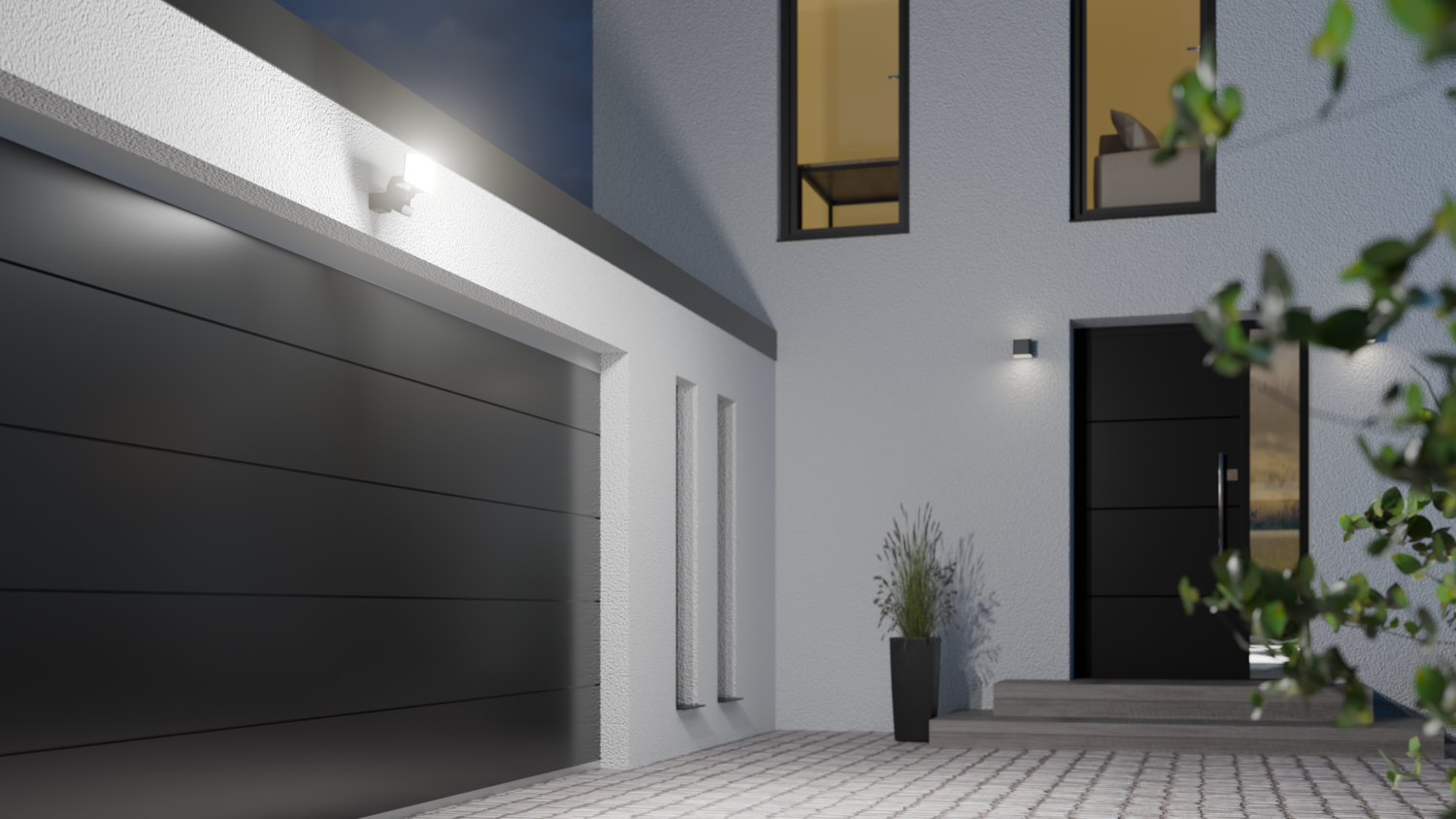 Steinel LED Strahler XLED Protect S mit 180° Bewegungsmelder, Weiß, Panorama-Licht, 14,3 W, 3000 K Produktabbildung 5