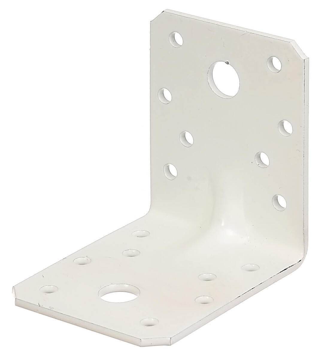 Alberts Schwerlast-Winkelverbinder mit Sicke Stahl verzinkt Weiß kunststoffbeschichtet Holzverbinder Produktabbildung 1