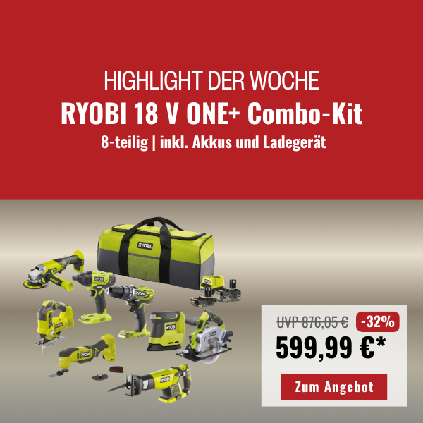 Highlight der Woche: Ryobi Combo Kit
