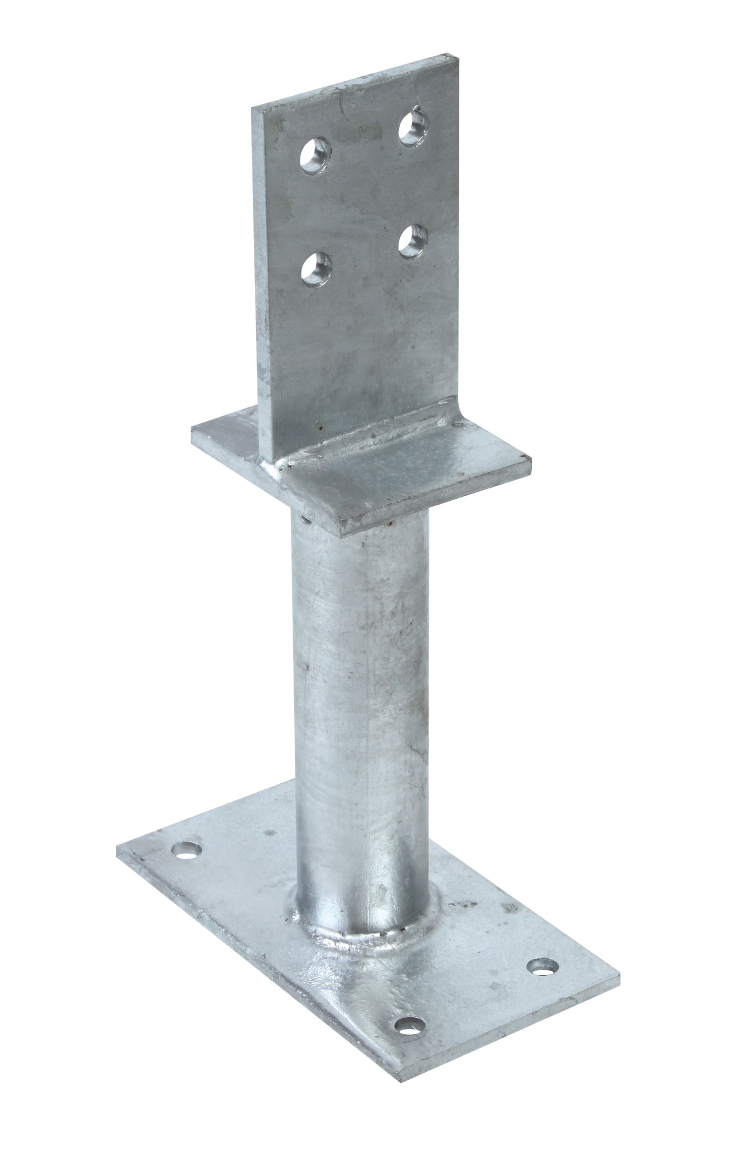 Alberts T-Pfostenträger, feuerverzinkt, mit Steg, zum Aufschrauben, Pfostenanker, 130 x 200 mm Produktabbildung