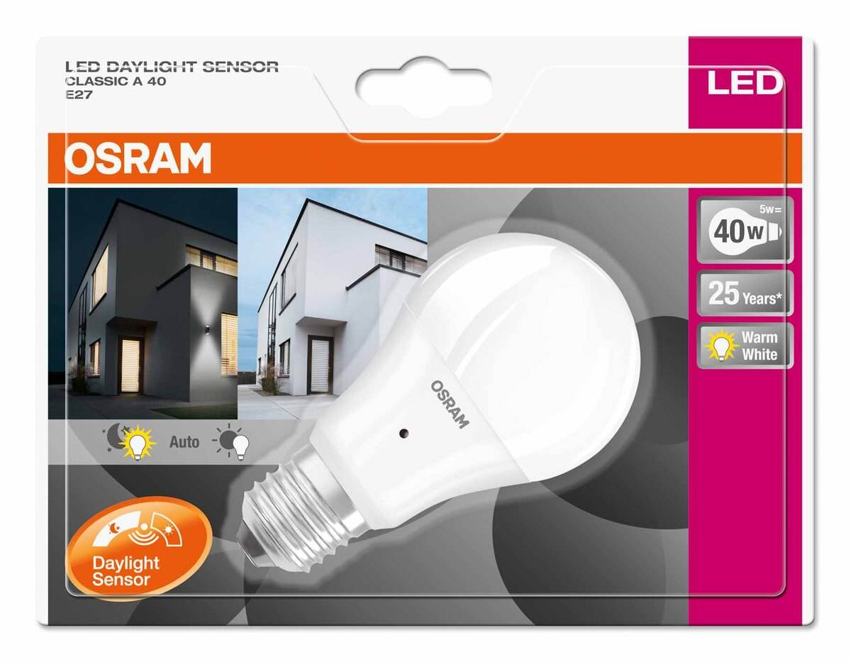 Osram LED DAYLIGHT SENSOR CLASSIC A 40 5W E27 Produktabbildung 2