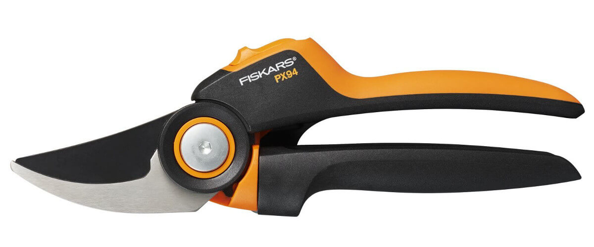 Fiskars PowerGear Gartenschere Rosenschere Bypass PX94 + Getriebeastschere Amboss LX99 L +Handschuhe Produktabbildung 3