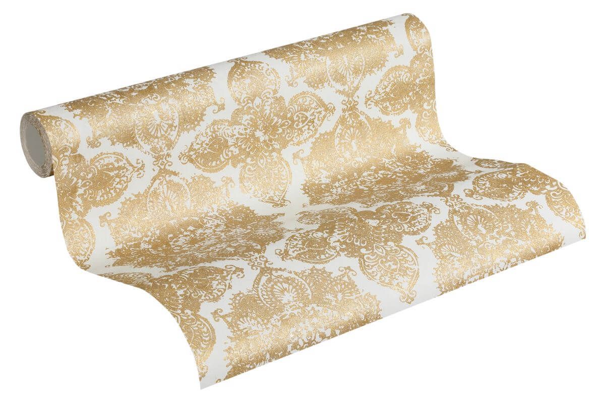 AS Creation Tapete | Barocktapete Metallic Weiß | Trendwall Produktabbildung 3