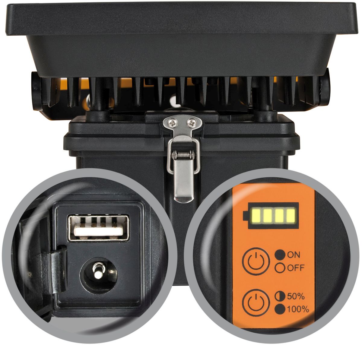 Brennenstuhl Mobile Akku Chip-LED-Leuchte ML CA 130 IP54 30W 2250lm Akku auswechselbar mit Netzteil Produktabbildung 4