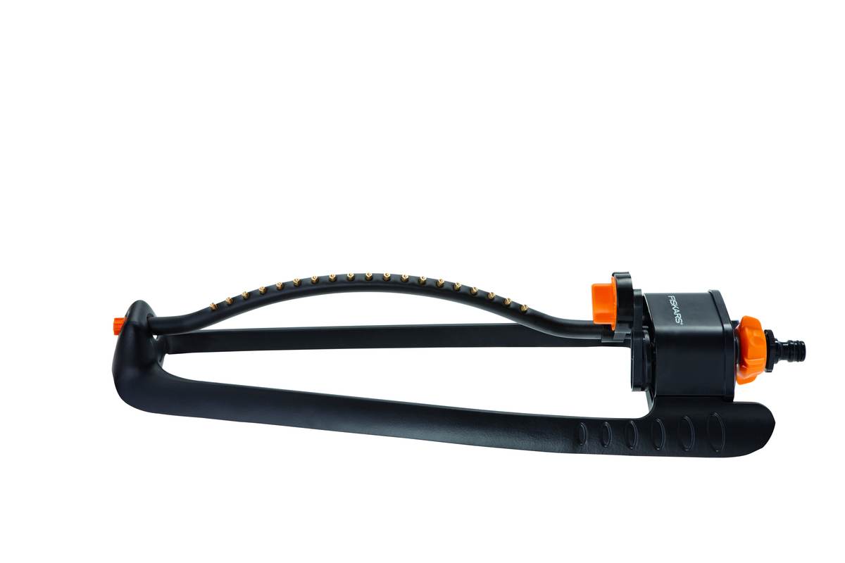 Fiskars Viereck-Sprinkler L, oszillierender Sprinkler für grosse Gärten bis 500 m², robuster Fuss Produktabbildung