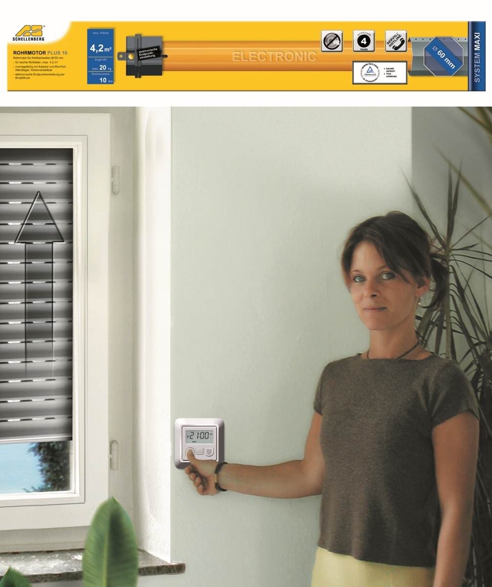 Schellenberg Rohrmotor, elektrische Endlageneinstellung, Rolladenmotor, max. Rolladenfläche 4,2 m² Produktabbildung 3