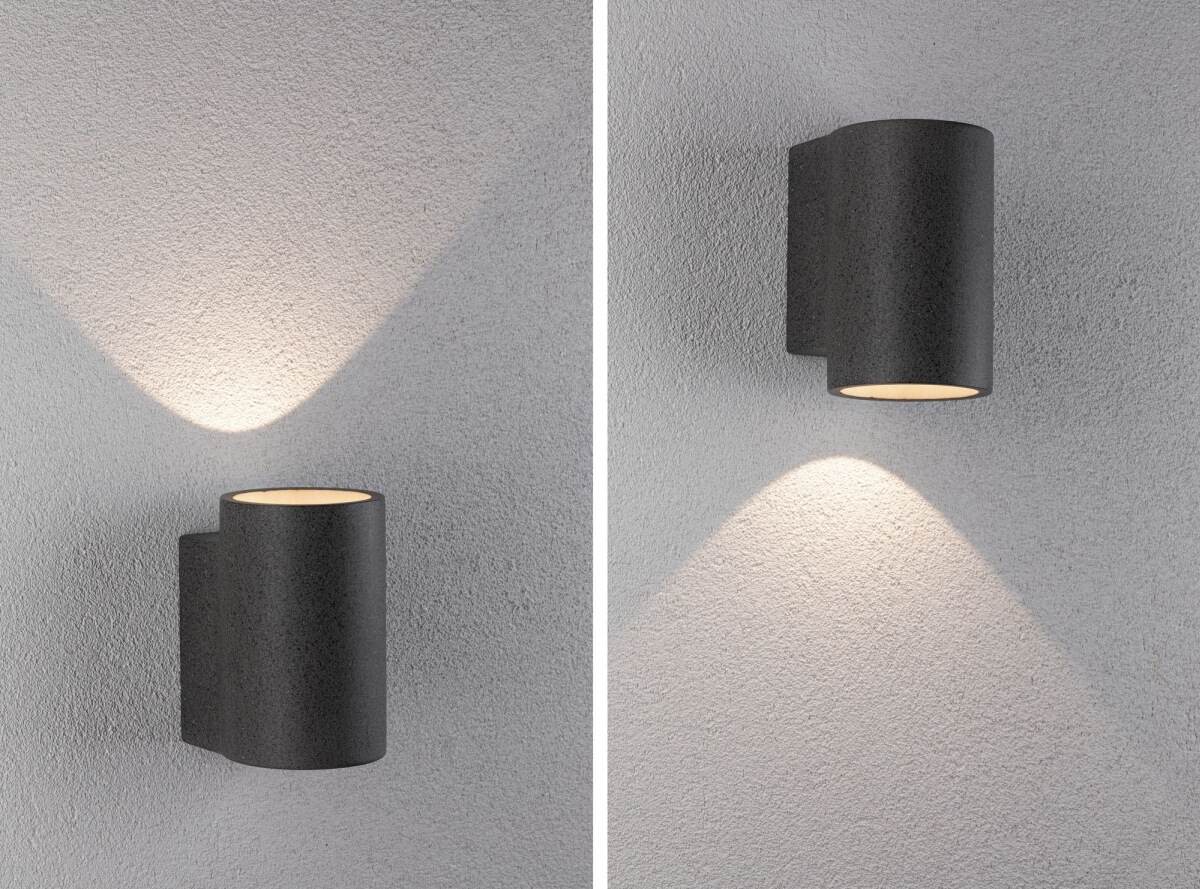 Paulmann Outdoor Außenwandleuchte Concrea aus Beton, IP65, 6,8W, 3000K, Warmweiß Produktabbildung 6