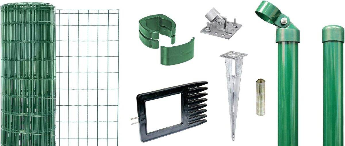 Alberts Zaun-Set Fix-Clip Pro mit Einschlaghülsen, 1,22 m Höhe, 25 m Länge, Grün, Komplettset Produktabbildung