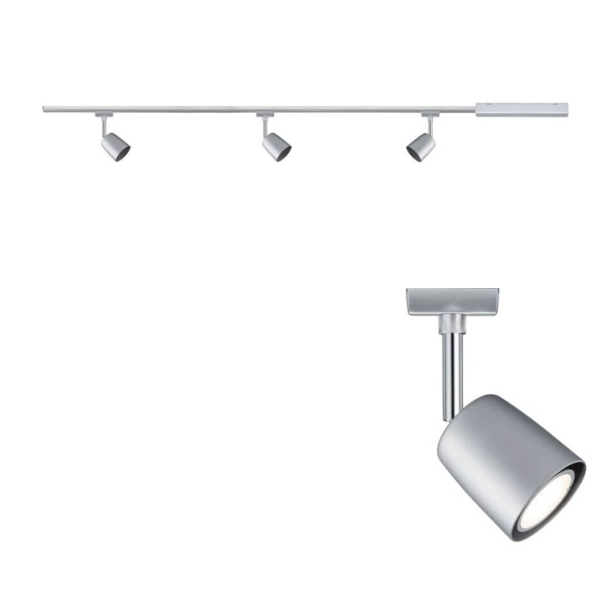 Paulmann URail Set Cover mit 3 Spots und 1 m Schiene, GU10, max 10 W, 230 V Schienensystem Produktabbildung