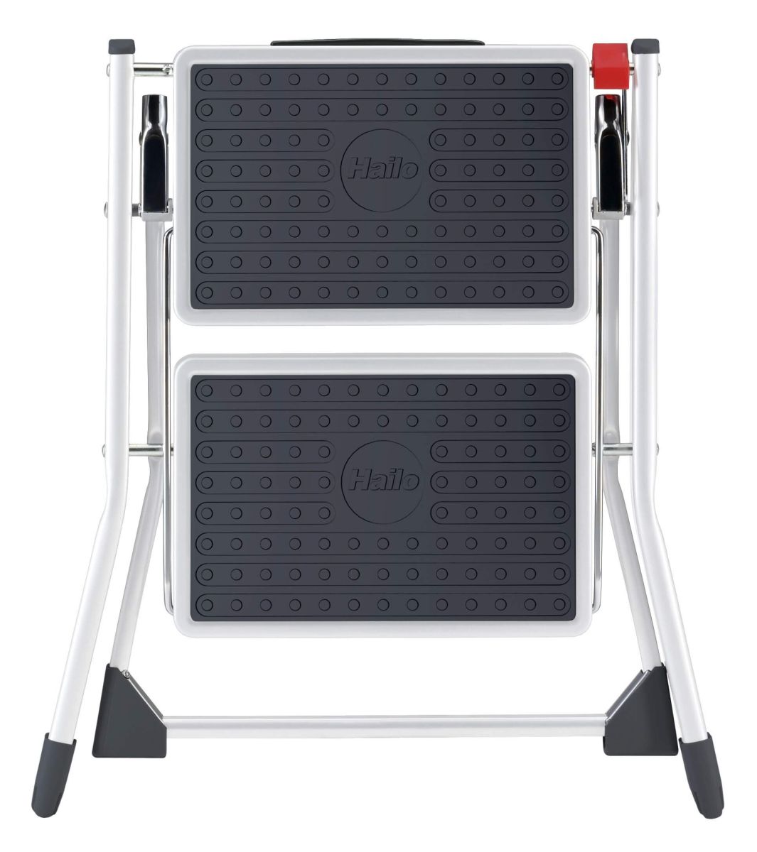 Hailo MK60 Mini Stahl-Klapptritt Standardline mit 2 Stufen in weiss, Klappsicherung & Anti-Rutsch Produktabbildung 6