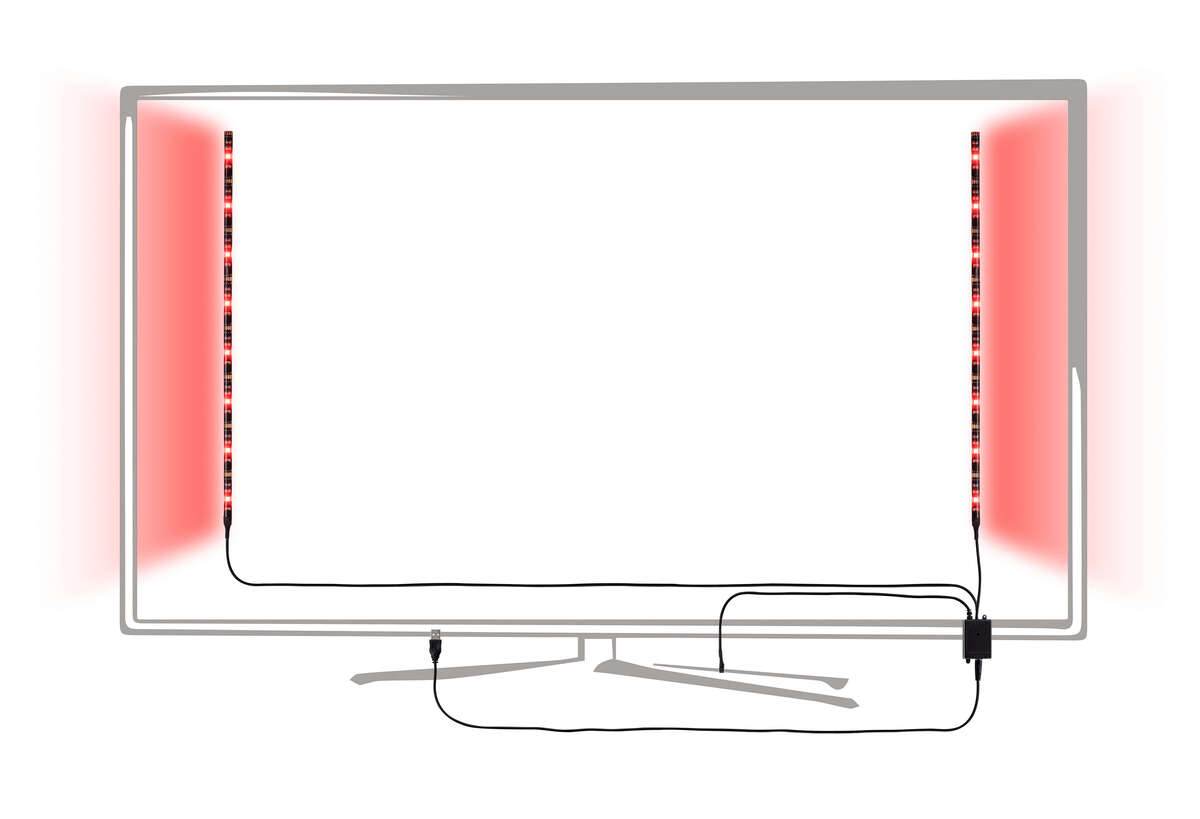 Paulmann LED-Strip 2,5W RGB mit USB-Anschluss und Farbwechsel 2x50cm Produktabbildung 3