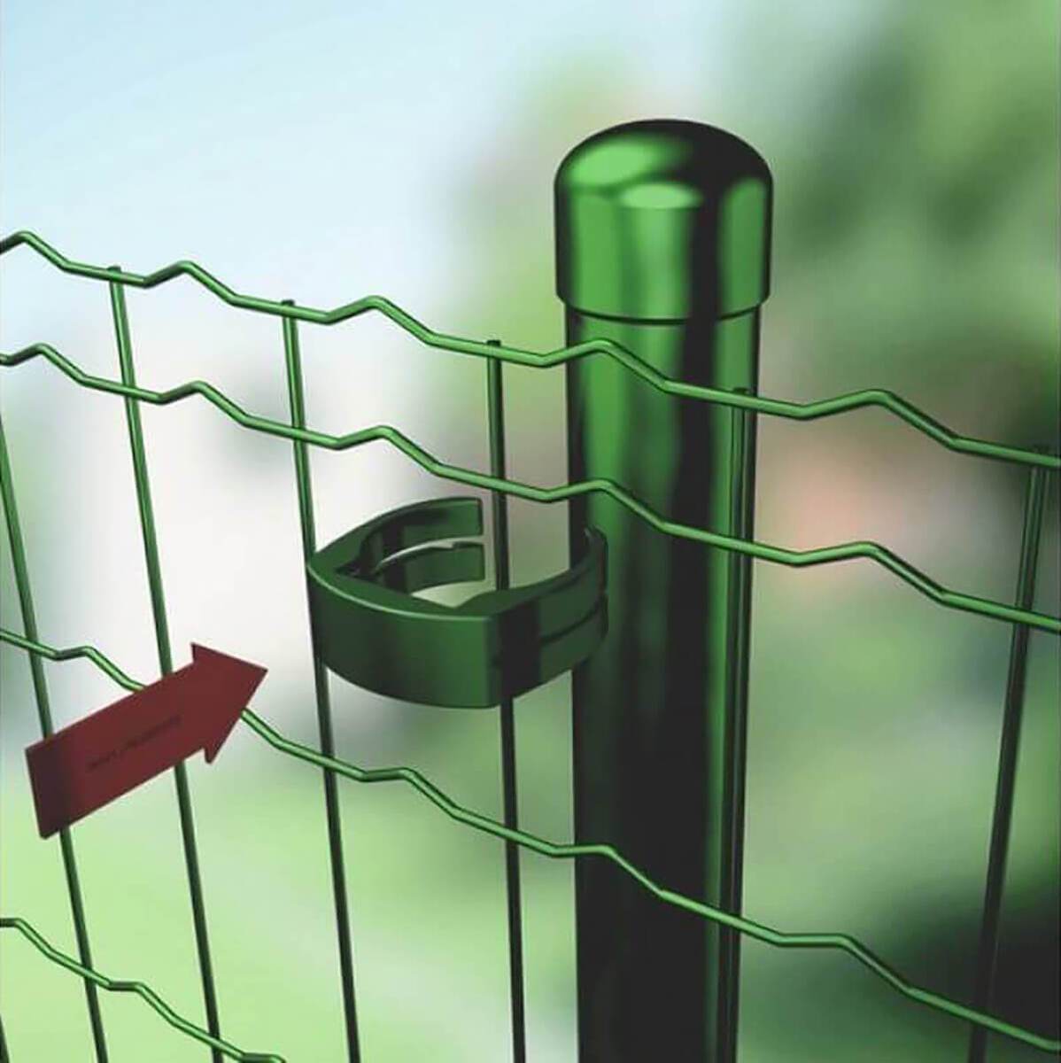 Alberts Zaun-Set Fix-Clip Pro mit Einschlaghülsen, 1,02 m Höhe, 10 m Länge, Grün, Komplettset Produktabbildung 5