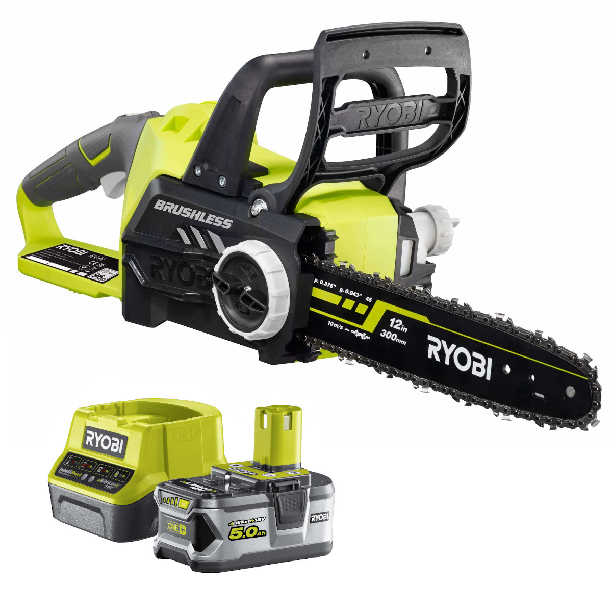 2A-Ware Ryobi Kettensäge Set RCS18X30 mit 5,0 Ah Akku und Ladegerät | Starterset Produktabbildung 1
