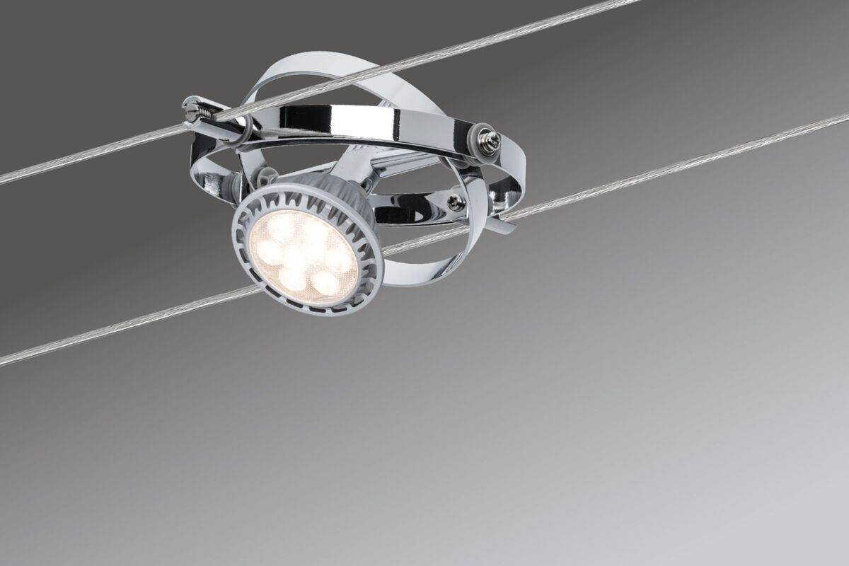 Paulmann Seilsystem-Set Cardan | Deckenleuchte mit 4 Spots ohne Leuchtmittel | max. 10W, GU5,3 Produktabbildung 2