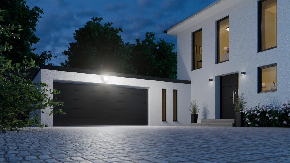 Steinel LED Strahler XLED Protect S mit 180° Bewegungsmelder, Weiß, Panorama-Licht, 14,3 W, 3000 K Produktabbildung 3