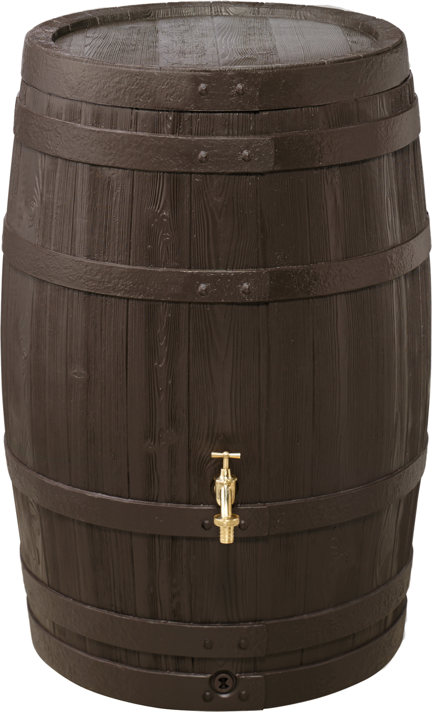 GARANTIA Regenfass BARRICA, 420 Liter, braun, Holzfass-Optik, mit Schlauchset & abnehmbaren Deckel Produktabbildung 7