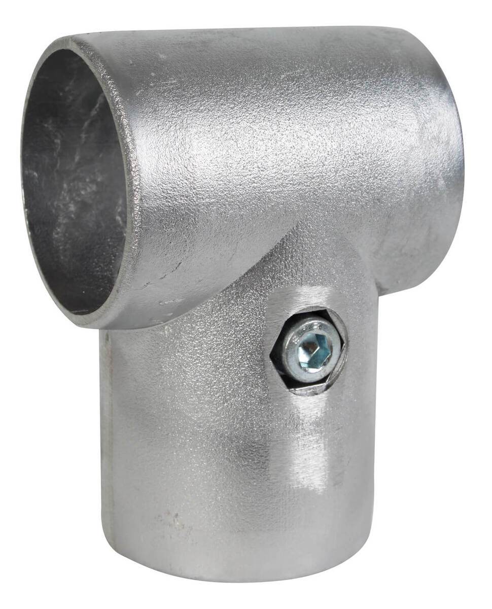 Alberts T-Stück für Barrierenrohre und Wäschetrockgerüste, Aluminium, zweiteilige Ausführung Produktabbildung 1