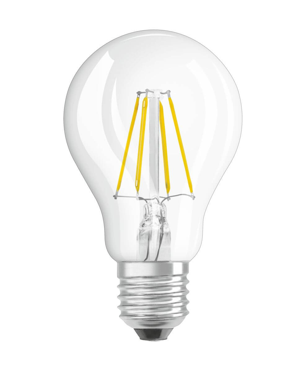 Osram LED Star Classic A 40, 4W = 40W, 470 lm, E27, klar, Warmweiß (2700K), Filament Lampe Produktabbildung 1