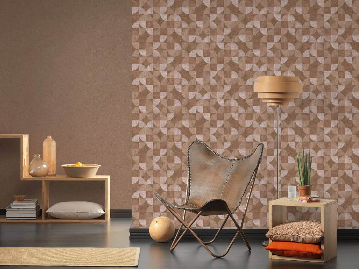 Livingwalls Braun Unifarben Strukturen Vliestapete Metropolitan Stories 369251 Produktabbildung 5