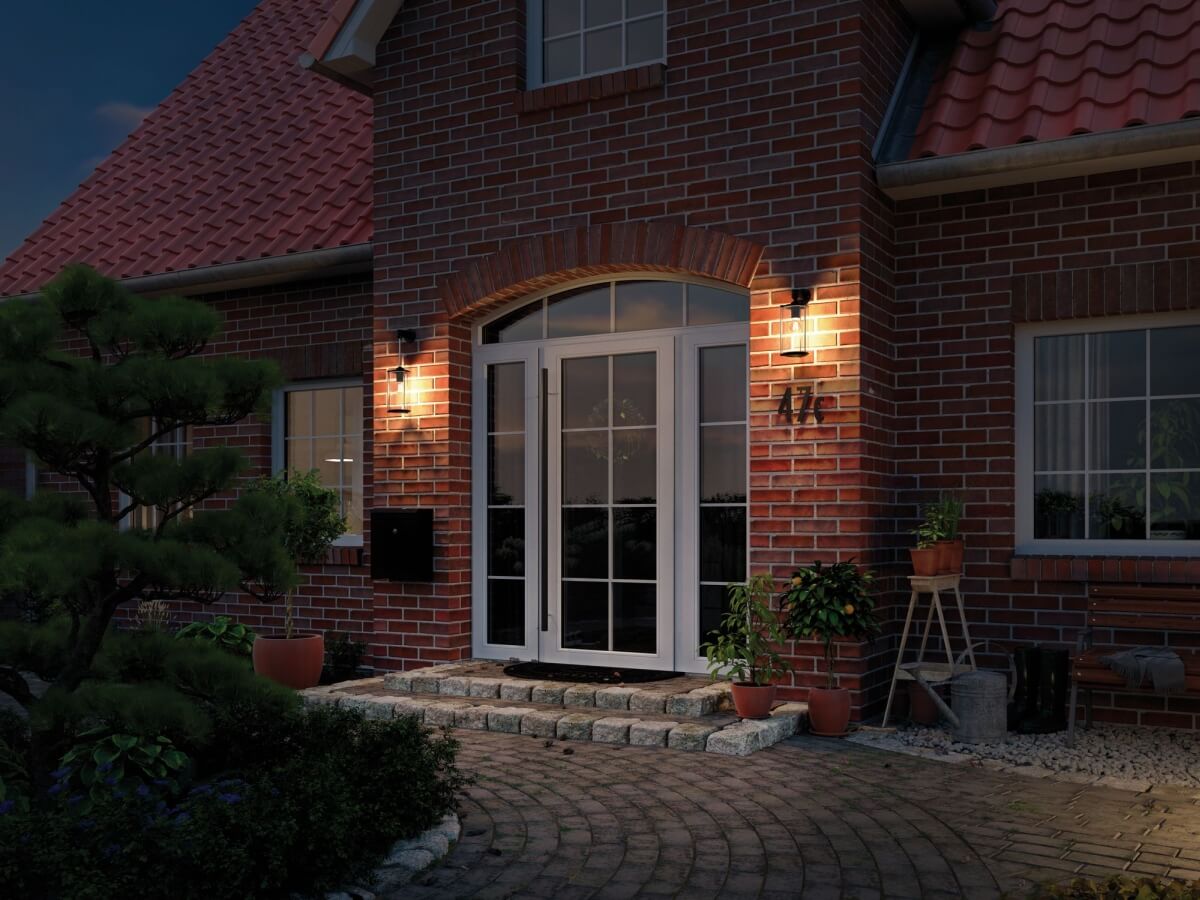 Paulmann Wandleuchte House Klassik, E27, max 60 W, IP44 spritzwassergeschützt, Klarglas | Grau, lang Produktabbildung 8