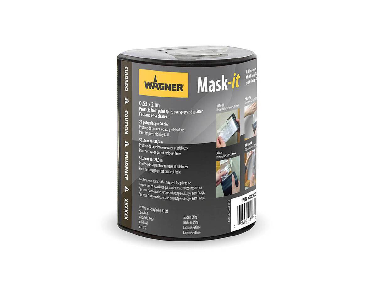 WAGNER Mask IT Abdeckset für Wand & Decke | Klebeband und Abdeckfolie Produktabbildung