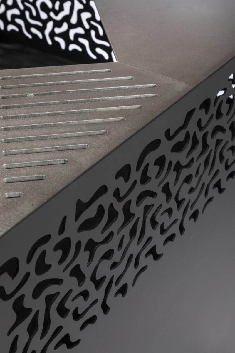 Feu du Jardin Gartenfeuer Cube 1000 inkl Rost, schwenkbarem Grillarm und Deckel in schwarz Produktabbildung 7