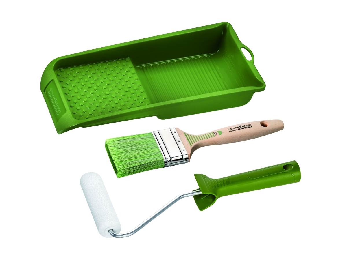 Color Expert Profi-Lasur Set, 4-teilig, mit WoodStar Pinsel, Lasur-Roller und Farbwanne Produktabbildung