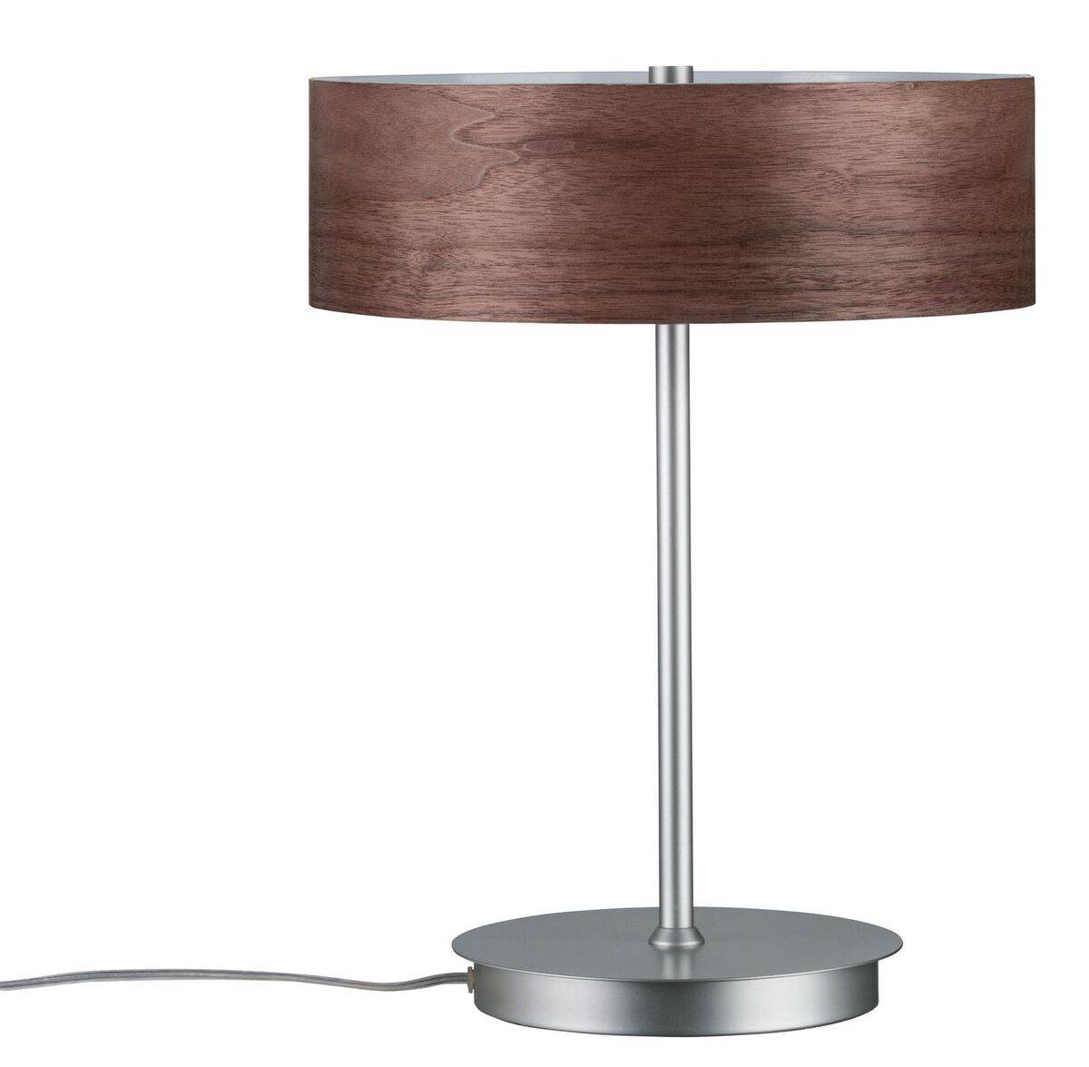 Paulmann Tischleuchte Neordic Liska 2-flammig Holz dunkel/Chrom matt ohne Leuchtmittel, max. 20W E27 Produktabbildung 2