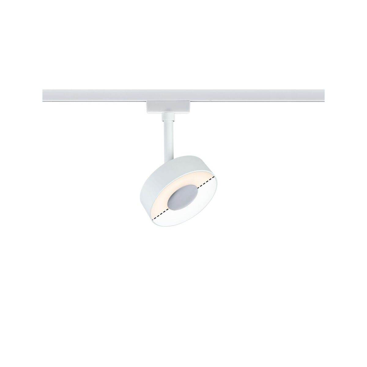 Paulmann URail LED Schienenspot Circle, 210lm, 5W, White Switch, 230V, Einzelspot, Weiß Produktabbildung
