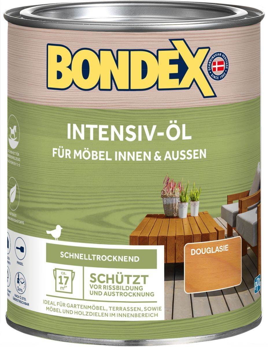 BONDEX Intensiv-Öl, wasserbasiert, beschleunigte Trocknung, 0,75 l, Douglasie Produktabbildung