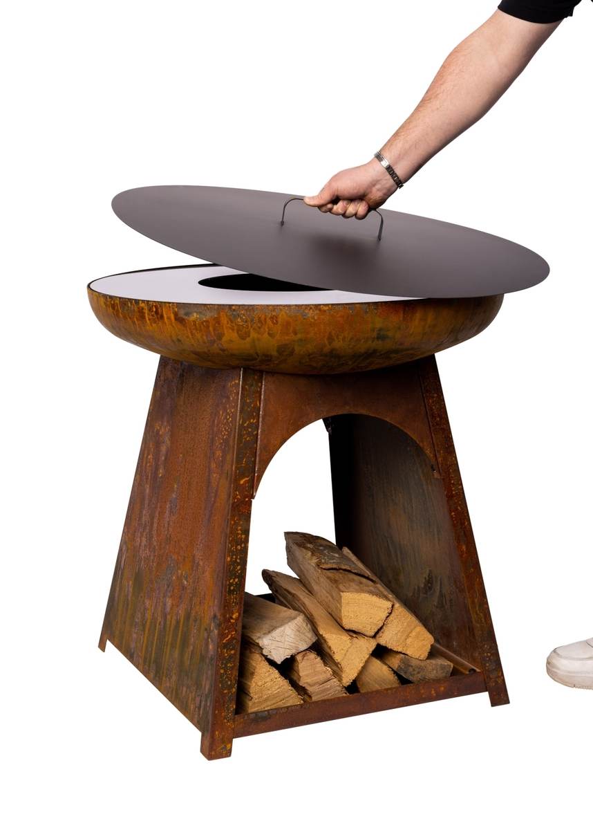 Feu du Jardin Gartenfeuer TOPUP rost mit Edelstahlplatte, Feuerstelle, ohne Grillrost und Schwenkarm Produktabbildung 2