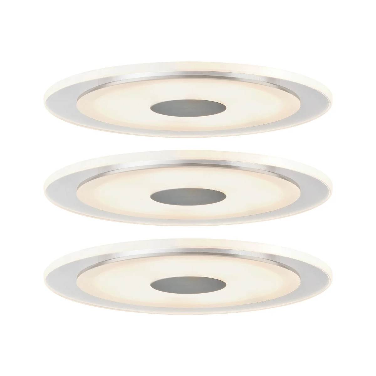 Paulmann LED-Einbauleuchten 3er Set | Premium Line LED Whirl | Aluminium | Einbaustrahler in Satin Produktabbildung