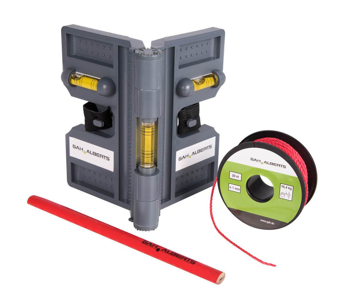 Alberts Montagehilfe für Pfostenträger und Bodenhülsen, Wasserwaage zur einfachen Zaunmontage Produktabbildung 1