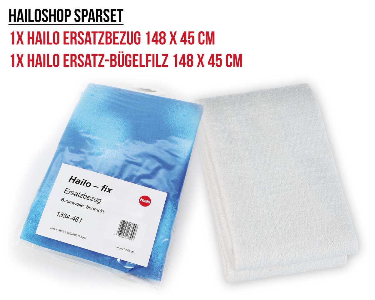 SET: 1x Hailo-fix Swingline Bügeltischbezug + 1x Hailo Bügelfilz 148x45cm Ocean Produktabbildung 2