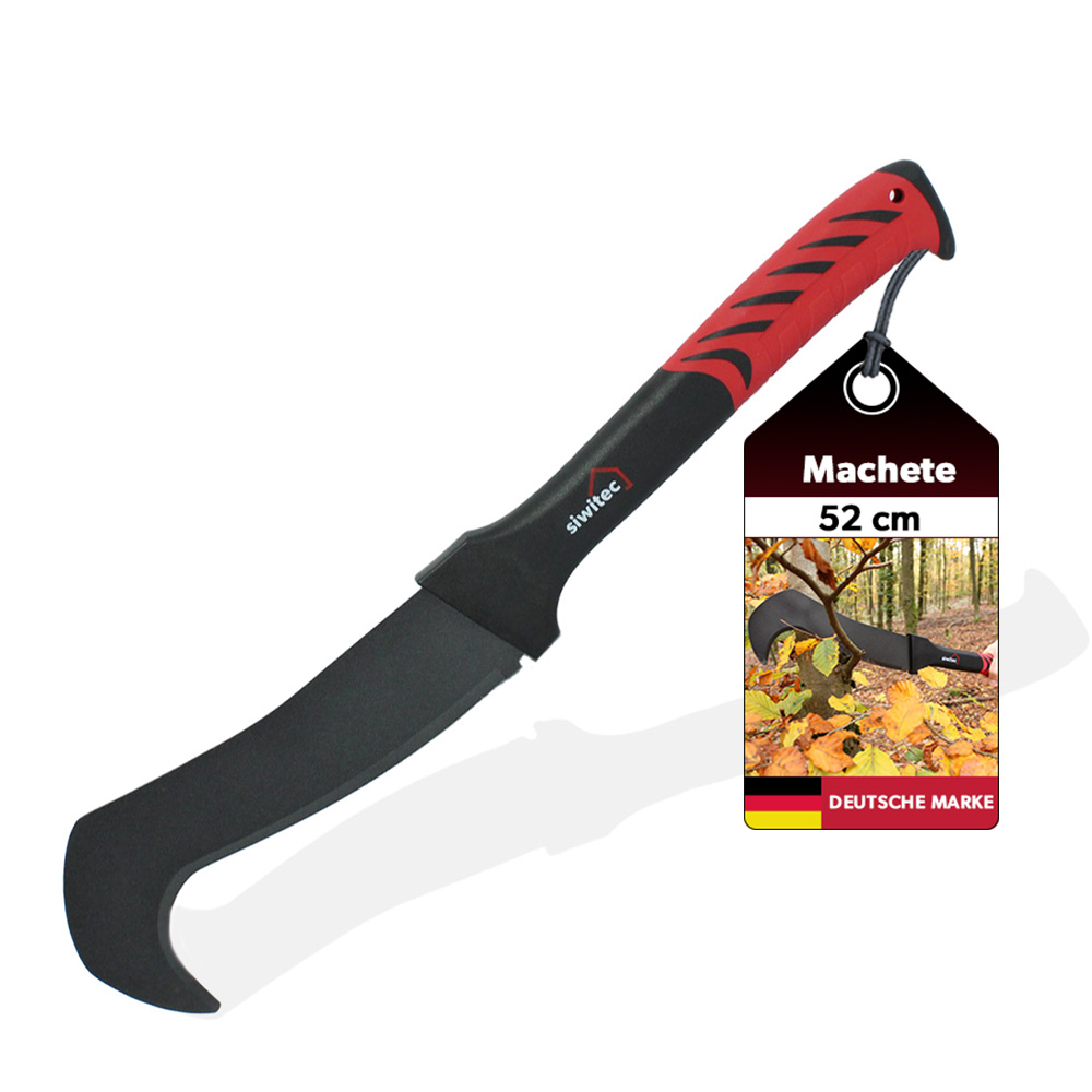 siwitec Machete 52 cm mit Feder-Karbonstahl-Klinge und Kunststoffgriff, Machete für Garten und Wald Produktabbildung