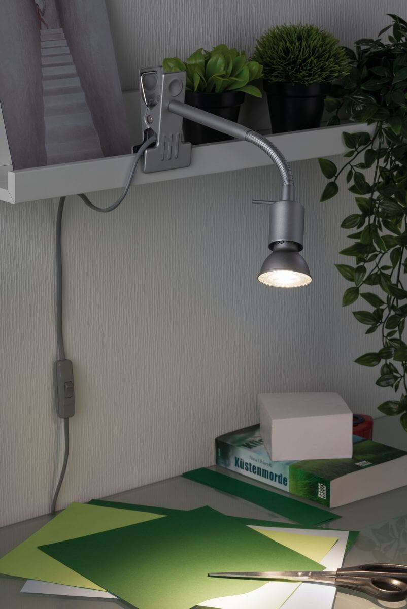 Paulmann Klemmspot Finja, max 35W, GU10, Schnuschalter, Chrom Produktabbildung 3