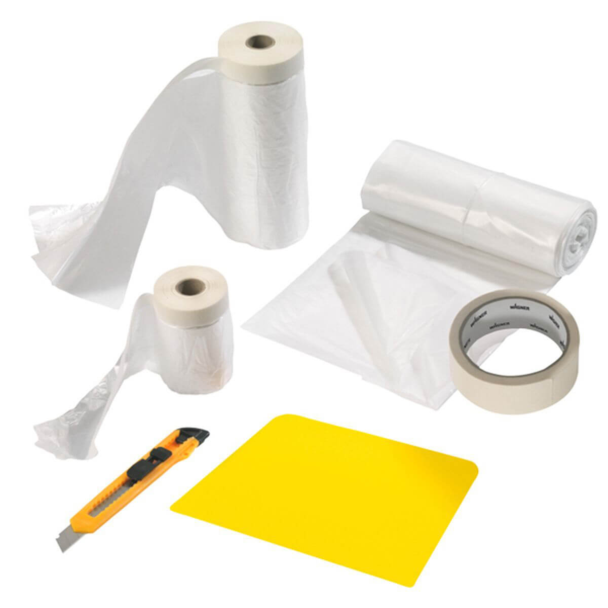 WAGNER Sprüh Abdeckset Premium Masking | Abdeckfolie + Klebeband für Farbsprühsysteme Produktabbildung 1
