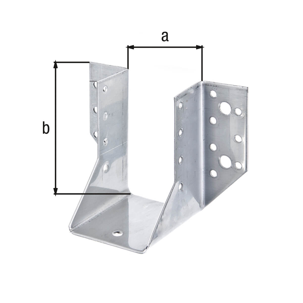 Alberts Balkenschuh Typ A, verzinkt, 160 x 200 mm, Stahl, CE-gekennzeichnet, stabiler Balkenträger Produktabbildung 2