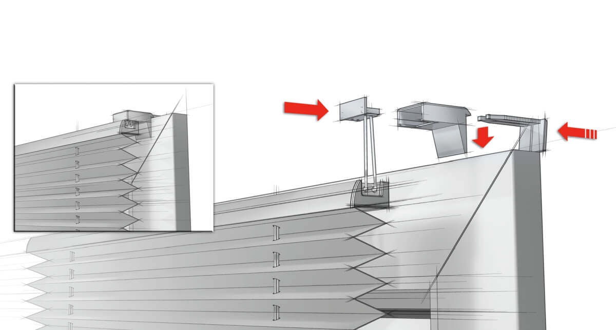 Gardinia EASYFIX Plissee Dekor mit 2 Bedienschienen, einfache Montage, mehrere Grössen, Grau Produktabbildung 4