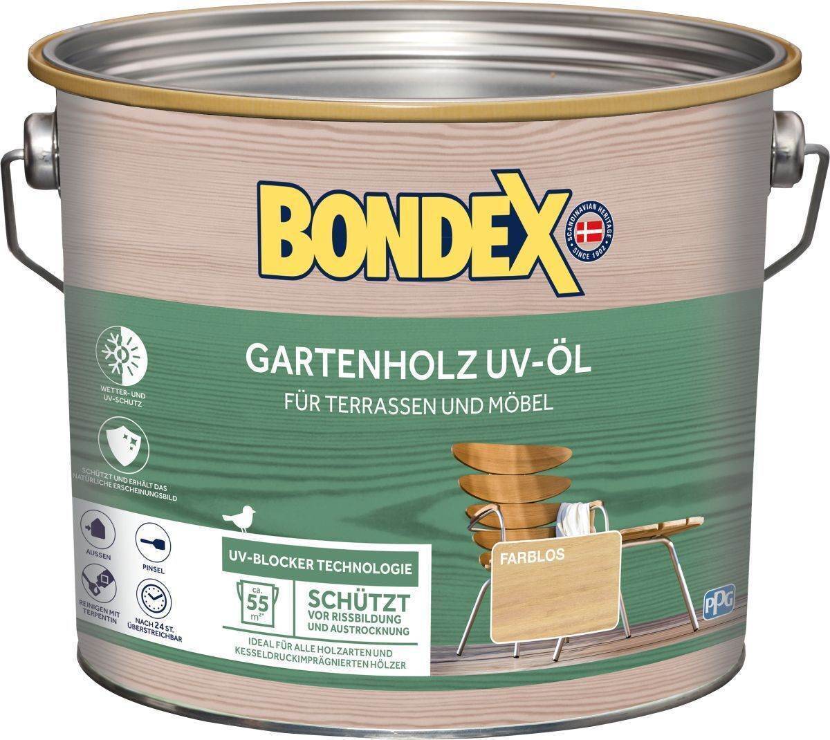 BONDEX UV-Öl farblos, Wasser-stop Abperleffekt, Witterungsschutz, UV-Schutz, 0,75 l Produktabbildung 4