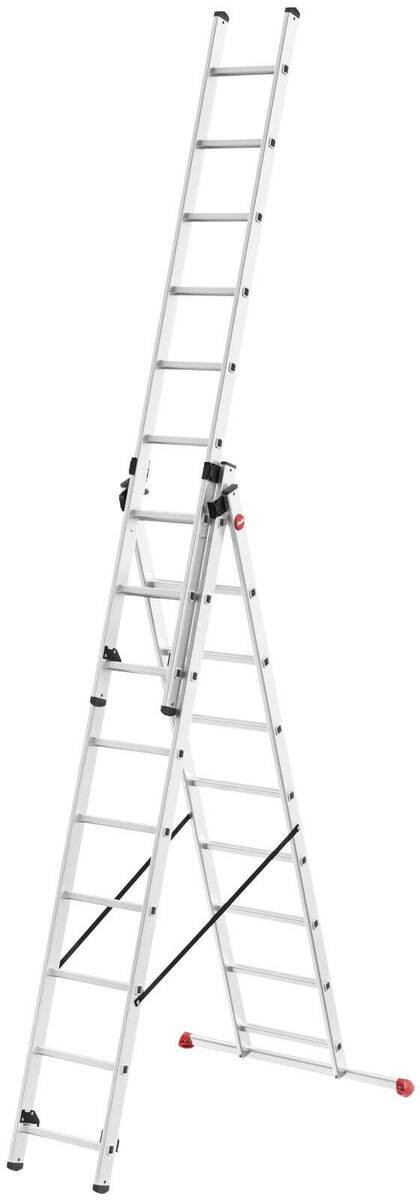 Hailo HobbyStep 3-in-1-Alu-Kombileiter + gratis Einhängetritt, flexible Sprossenleiter im Set Produktabbildung 8