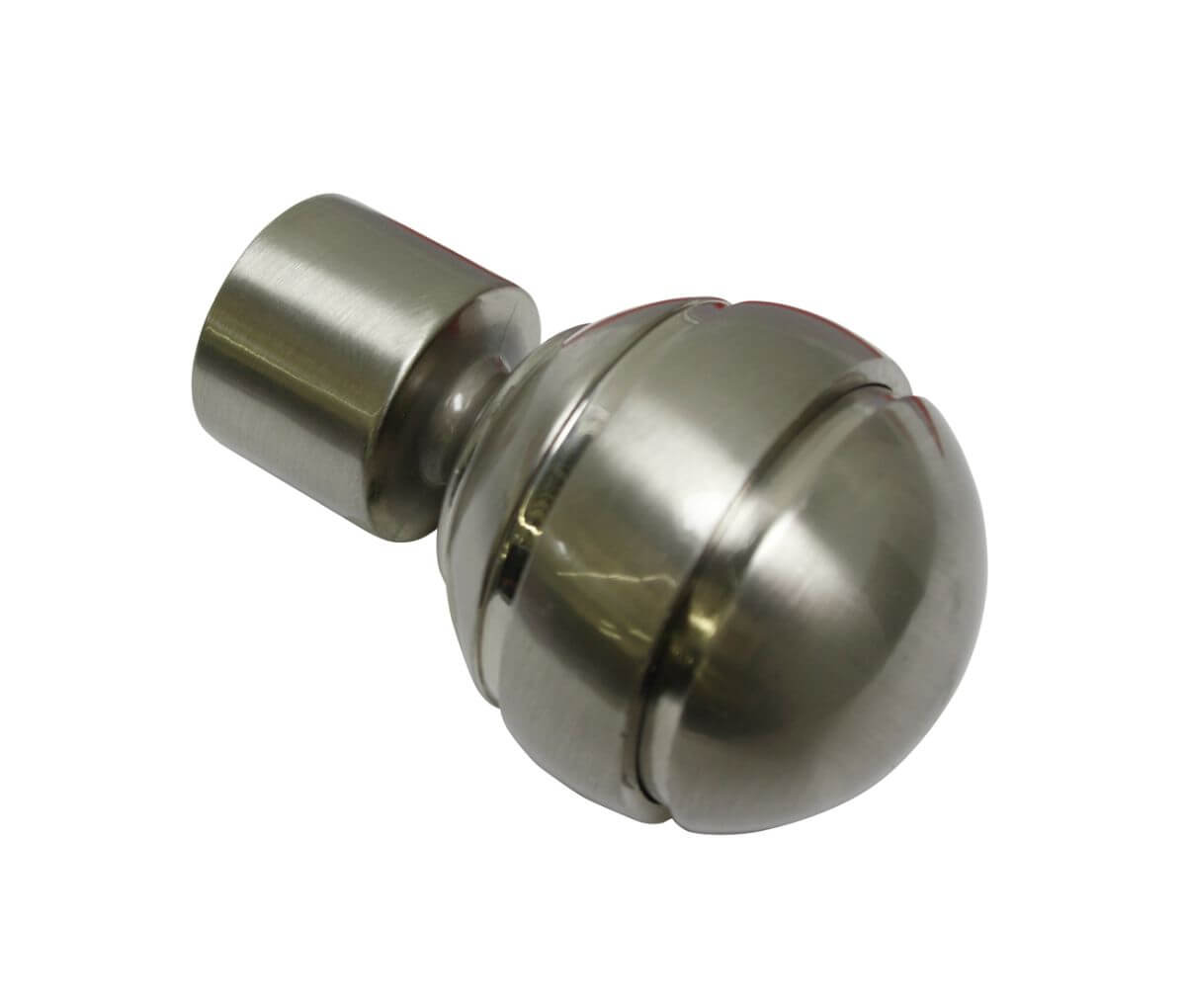 Gardinia Chicago 2x Endknopf für Ø 20 mm Gardinenstangen, Edelstahl-optik, Kugel Produktabbildung