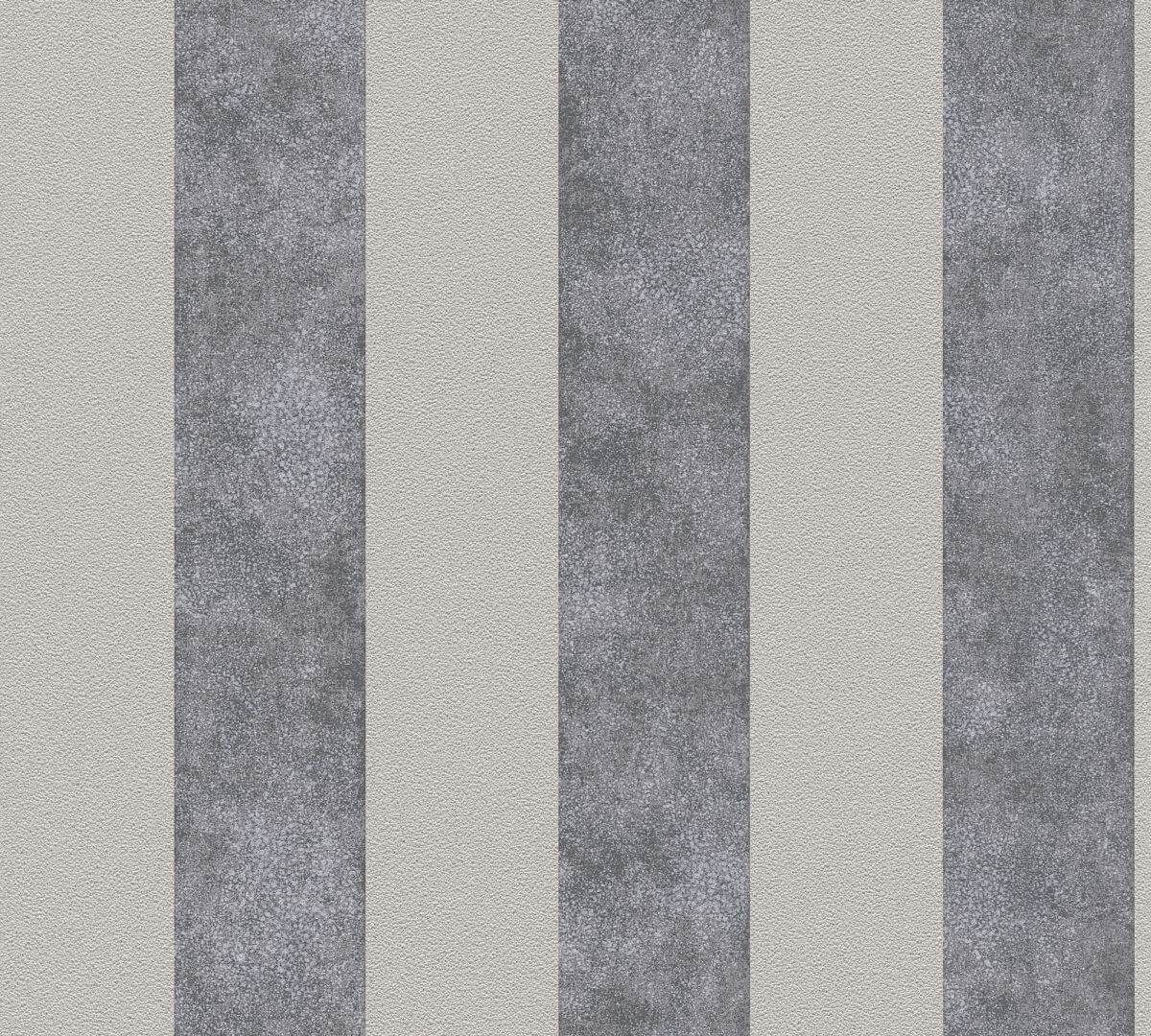 AS Creation Tapete | Streifentapeten Beige Grau Schwarz | Trendwall Produktabbildung 1