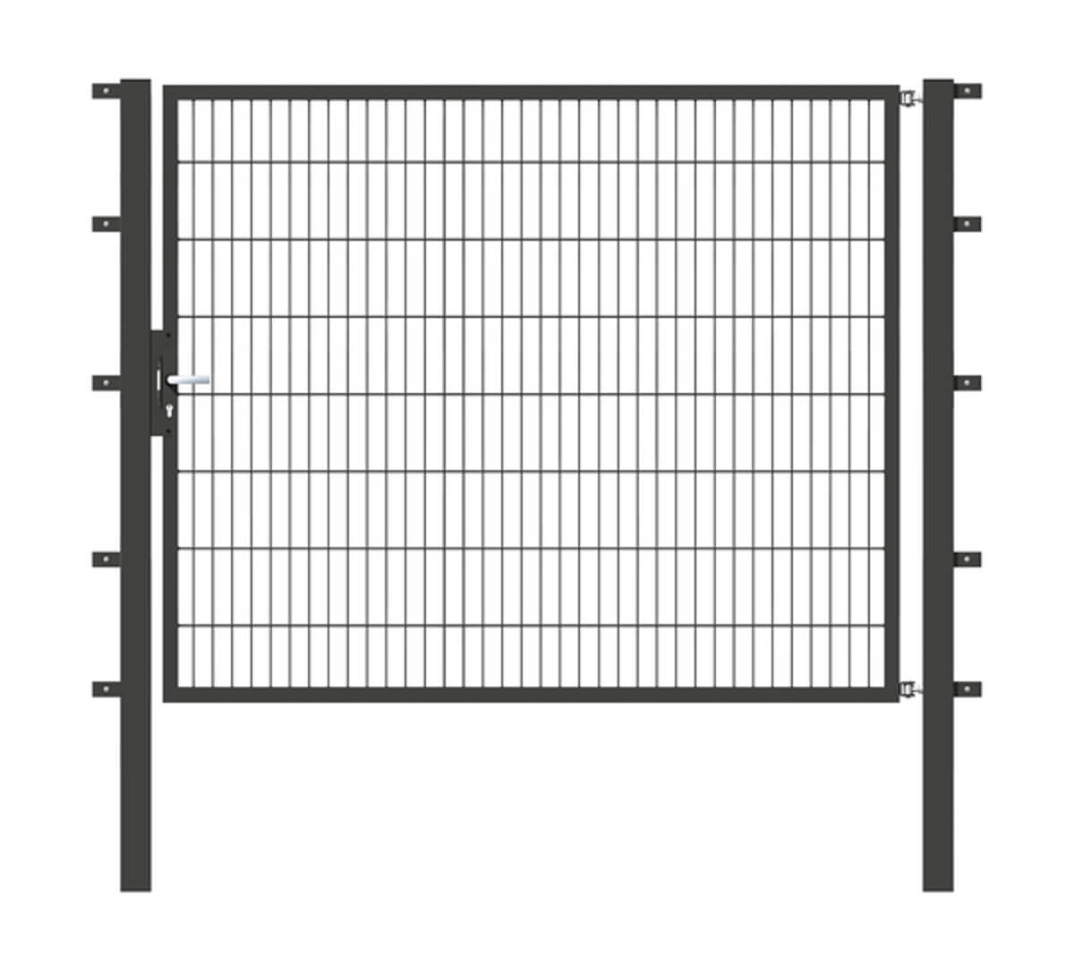 Alberts Einzeltor Flexo für Doppelstabmatten, Feuerverzinkt, für Zaunhöhe 1,5 m x 0,8 m Produktabbildung 2