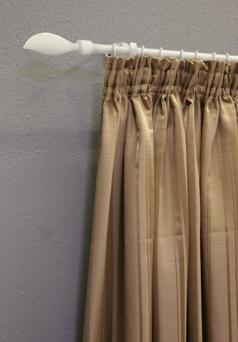 Gardinia Flame 1 Lauf Ø 16|13 mm, weiß, Gardinenstange, mit Faltelegehaken und Befestigungsmaterial Produktabbildung 2