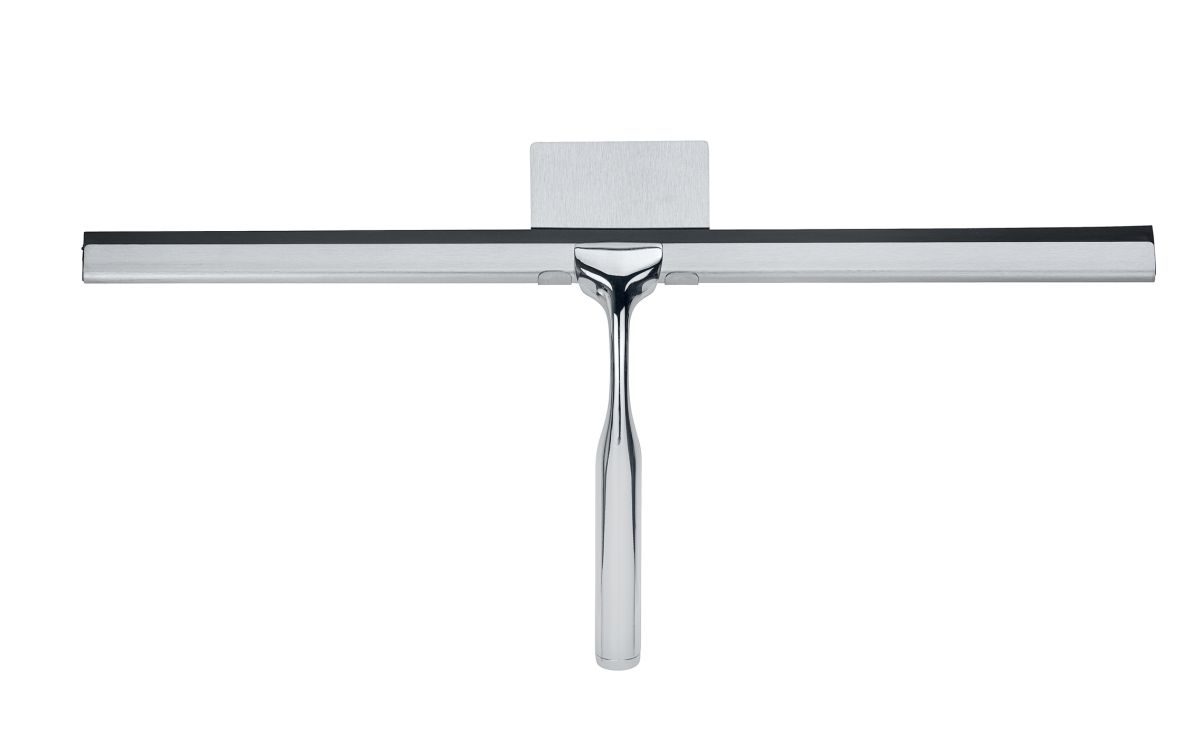 WENKO Badezimmerwischer Terni Jumbo, Duschabzieher mit Wandbefestigung zum Ankleben