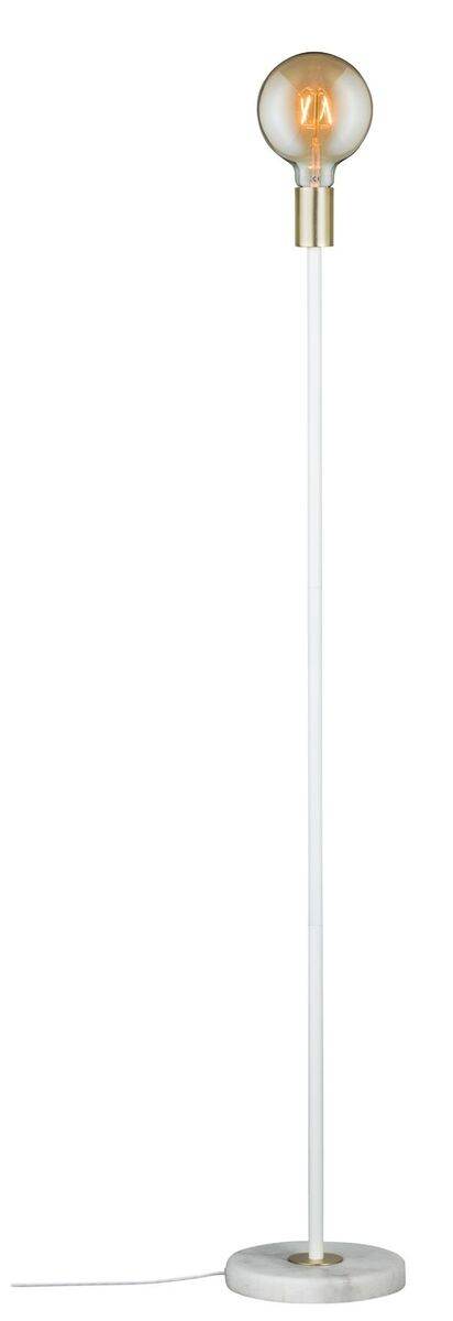 Paulmann Stehlampe | Neordic Nordin | Wohnzimmer | dimmbare Stehleuchte | Weiß/Gold/Marmor Produktabbildung 1