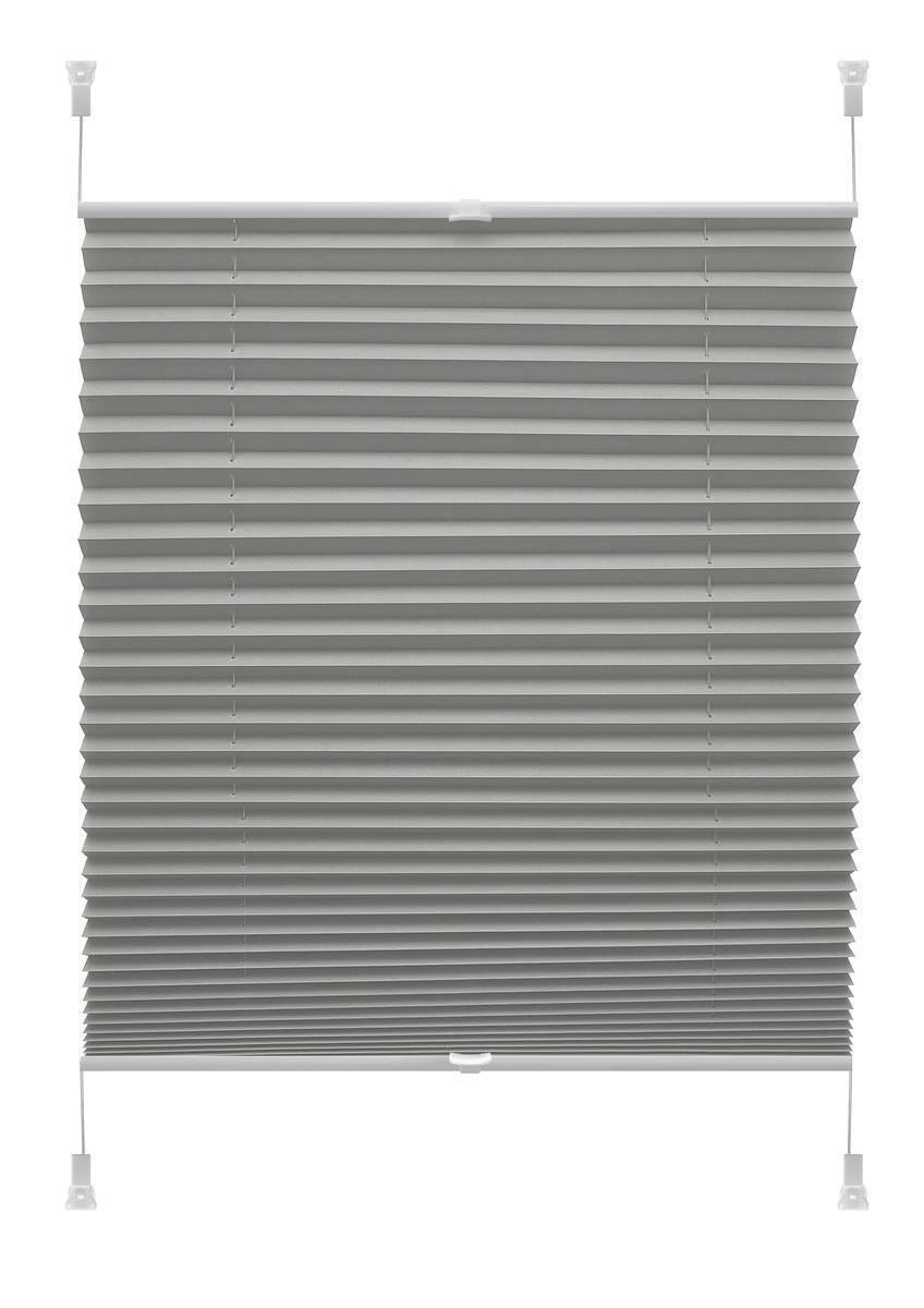 YOURSOL EasyFix Thermoplissee Verona in Grau, Plissee ohne Bohren, 50 x 150 cm Produktabbildung